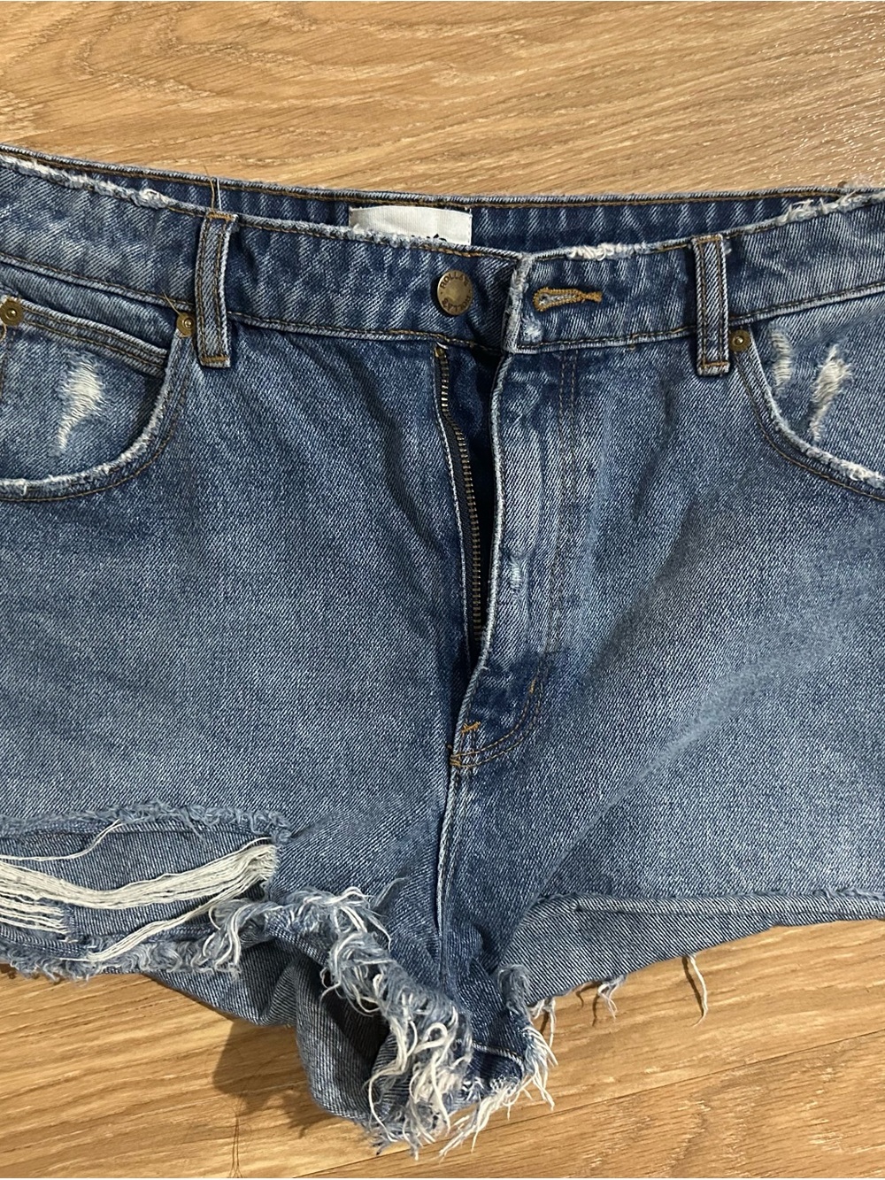 ROLLA'S Light Blue Distressed Denim Cutoff Shorts